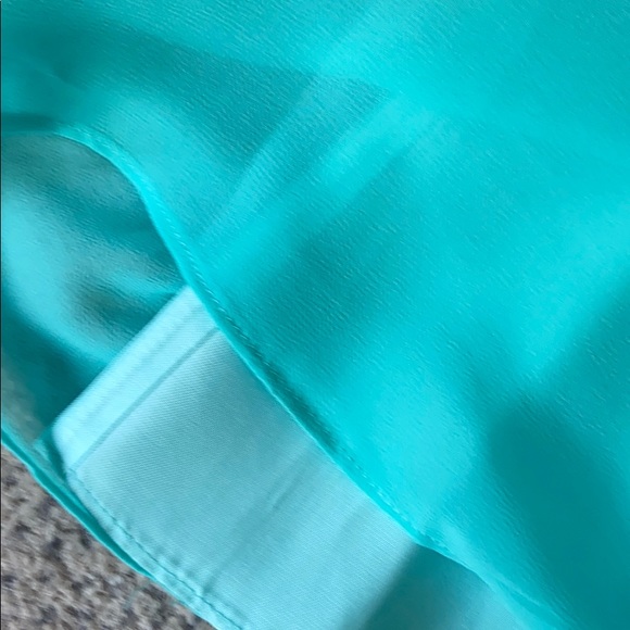 Donna Morgan blue/green strapless dress - Picture 3 of 7